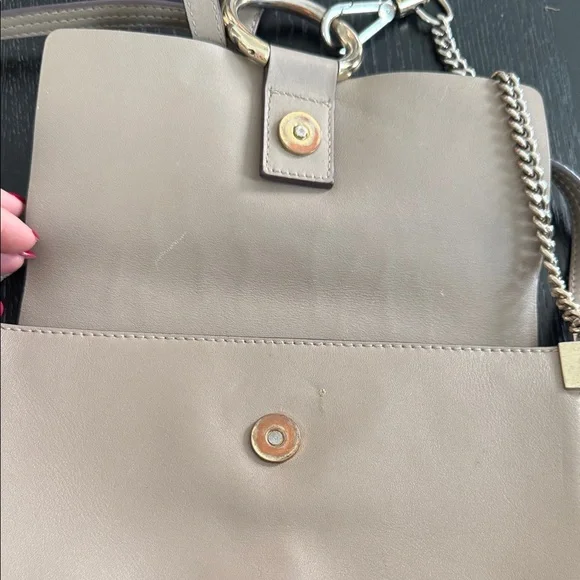Chloe Gray / Tan and Gold Crossbody Bag - Picture 8 of 15